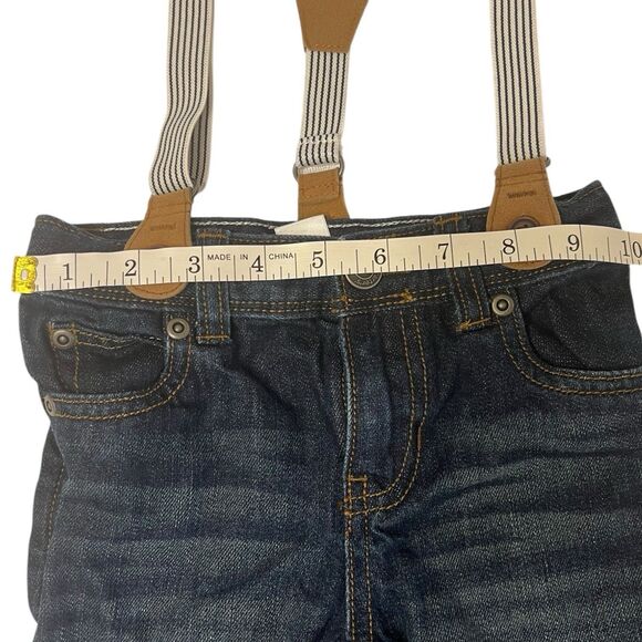 Carter’s 2T Toddler Jeans Suspenders Blue Denim Pants Unisex Kidswear Fall Fit - Picture 4 of 10